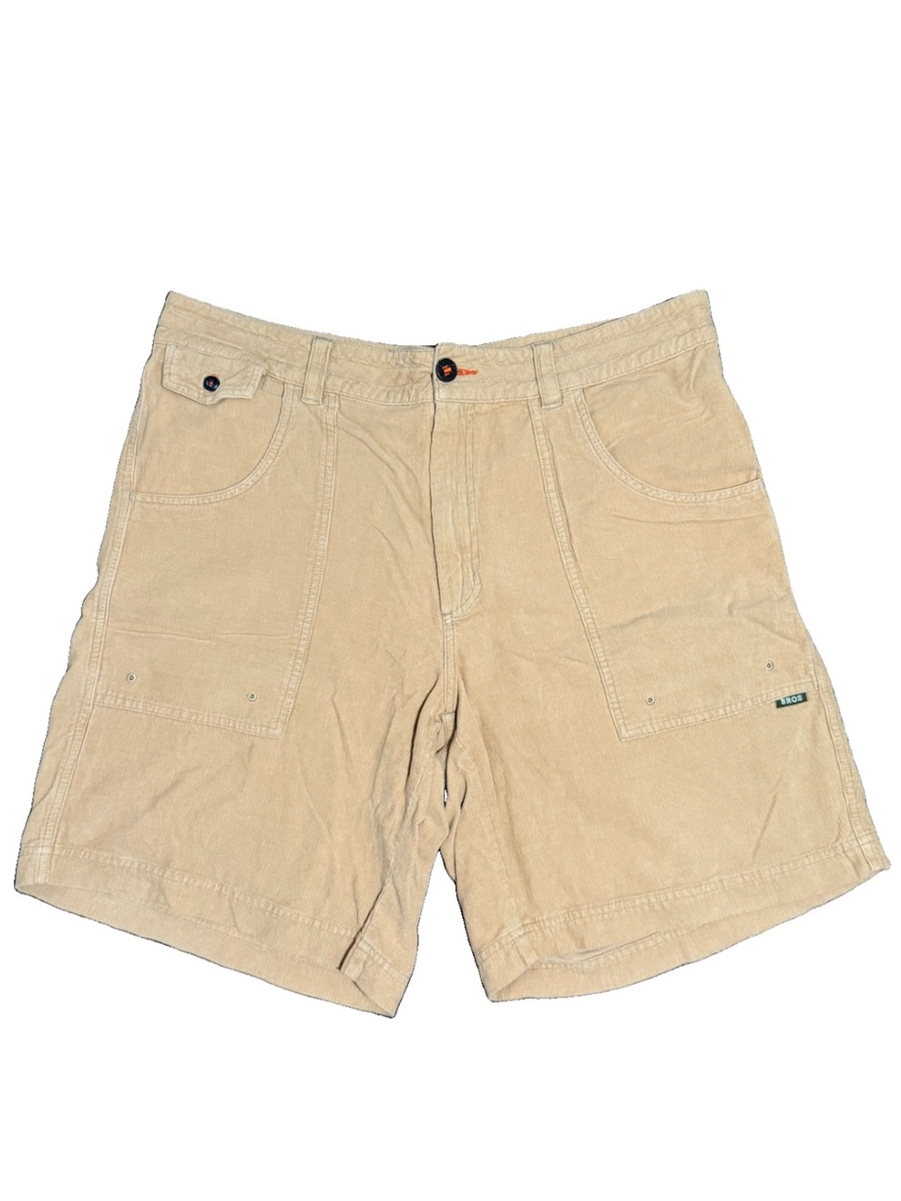 Howler Bros Corduroy Shorts Mens 38 Orange Cotton Surf Casual Outdoor Logo